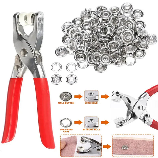 50pcs Snap Button Fastener Tool Kit