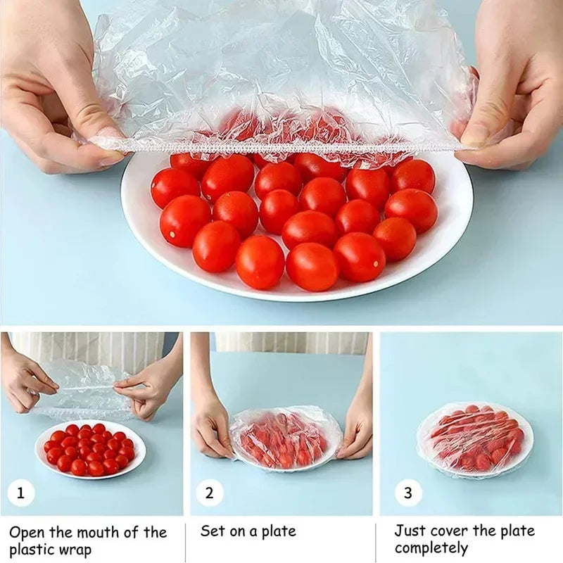 300PCS Disposable Fresh-keeping Bag Bowl Cover