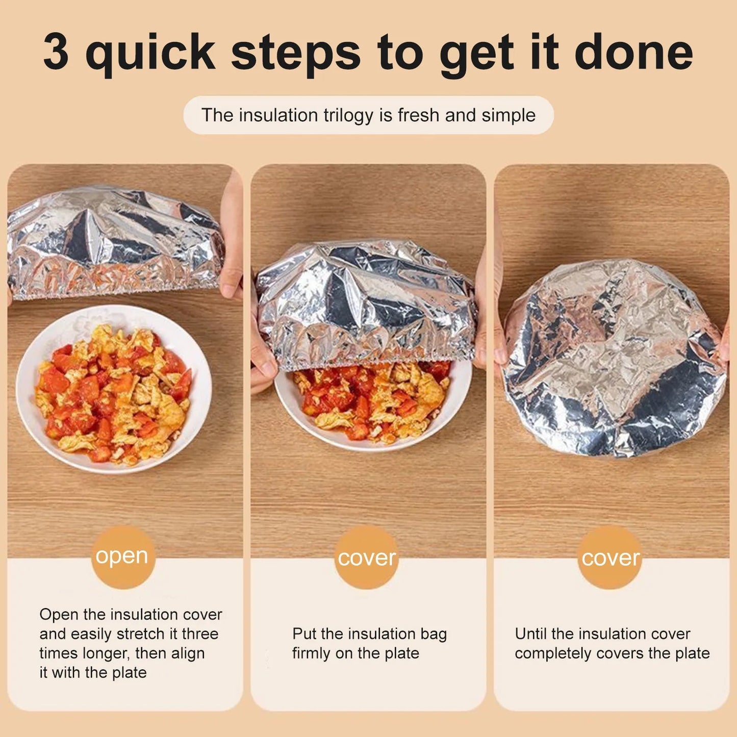 20pcs Aluminium Foil Cover Heat-Resistant Insulation Lid