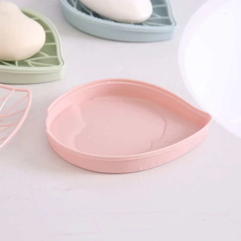 Pack of 5 β Leaf Shape Household Storage Soap Box | Draining Soap Holder