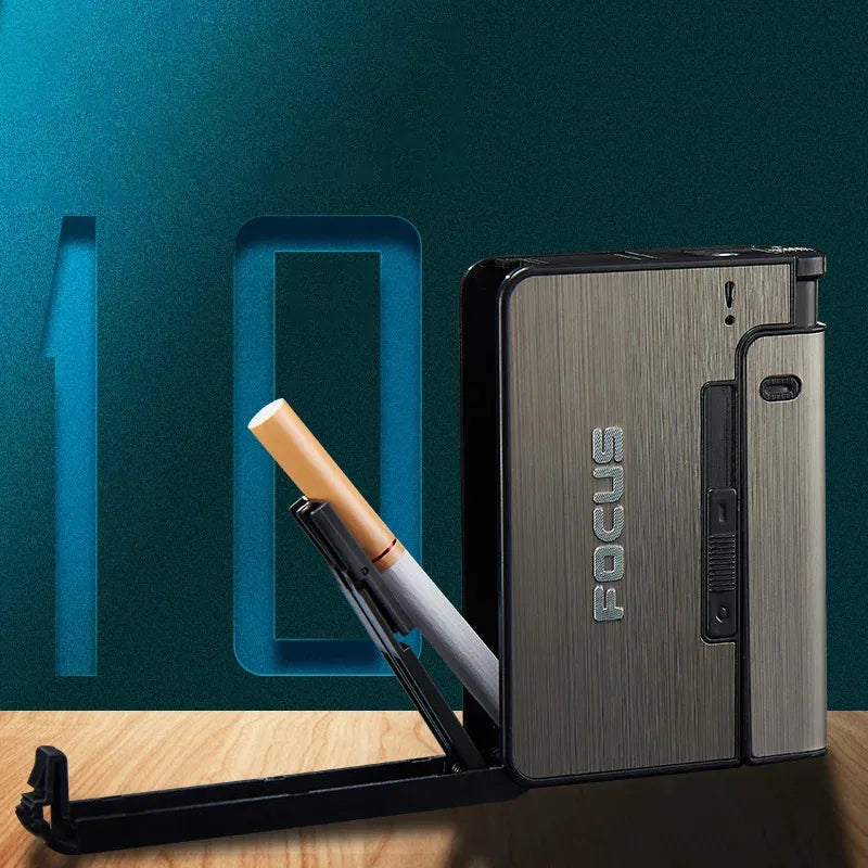 Cigarette Box with Replaceable Detachable Lighter