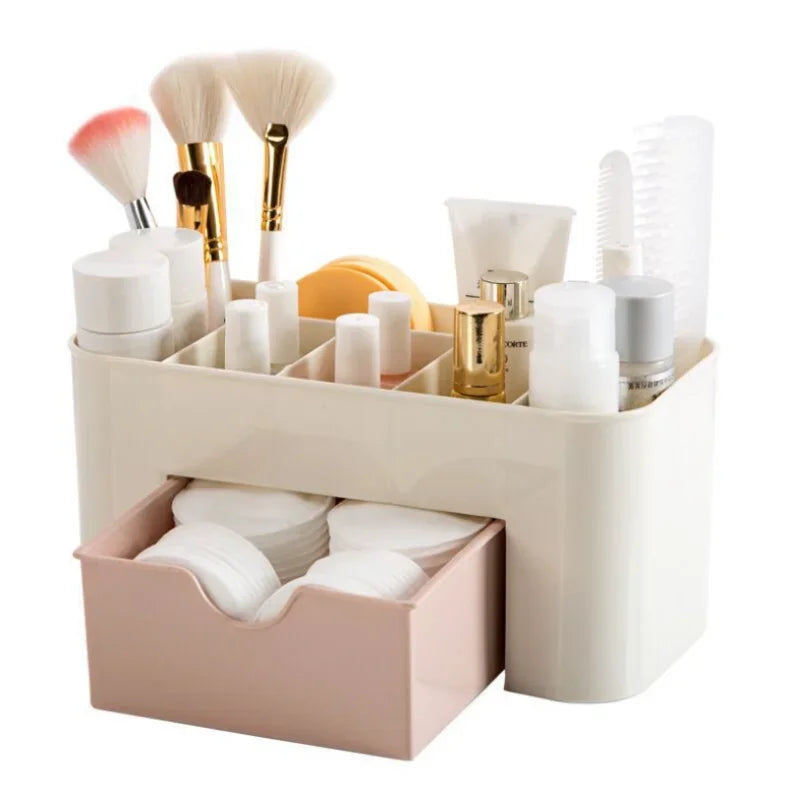 Pack of 2 โ Cosmetics Makeup Organizer Storage Box | Vanity Desk Organizer