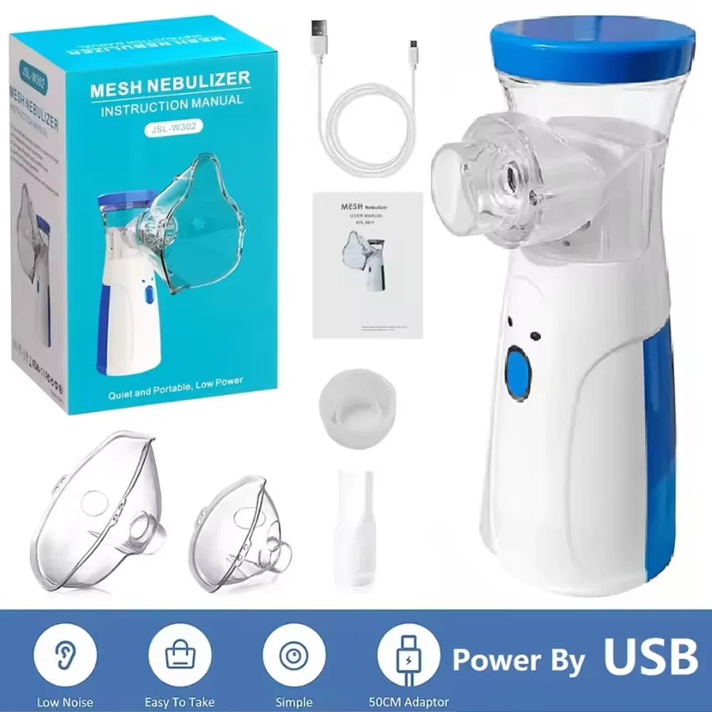 Mesh Portable Nebulizer Silent Ultrasonic Inhaler Steam Device