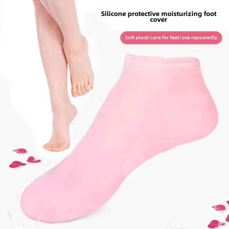 Pack of 2 – Silicone Moisturizing Foot Socks for Dry & Cracked Heels