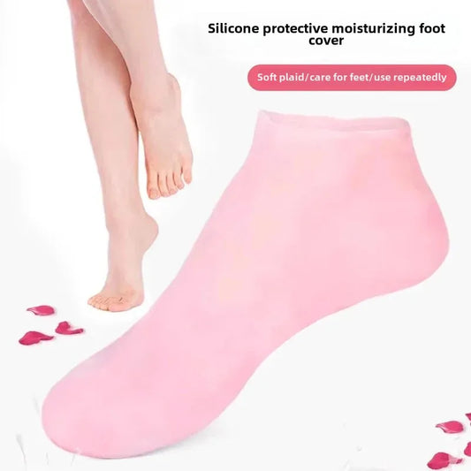 Pack of 2 – Silicone Moisturizing Foot Socks for Dry & Cracked Heels