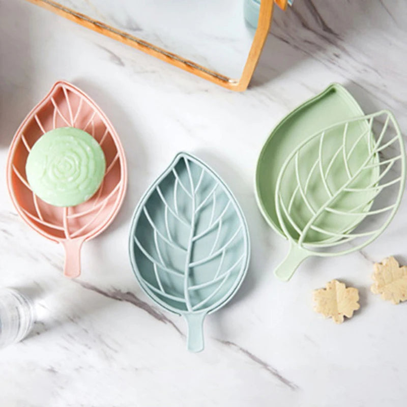 Pack of 5 – Leaf Shape Household Storage Soap Box | Draining Soap Holder