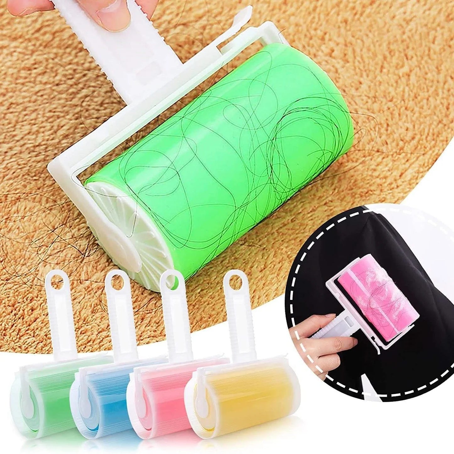 2PCS Reusable Lint Roller Washable Lint Remover for Clothes