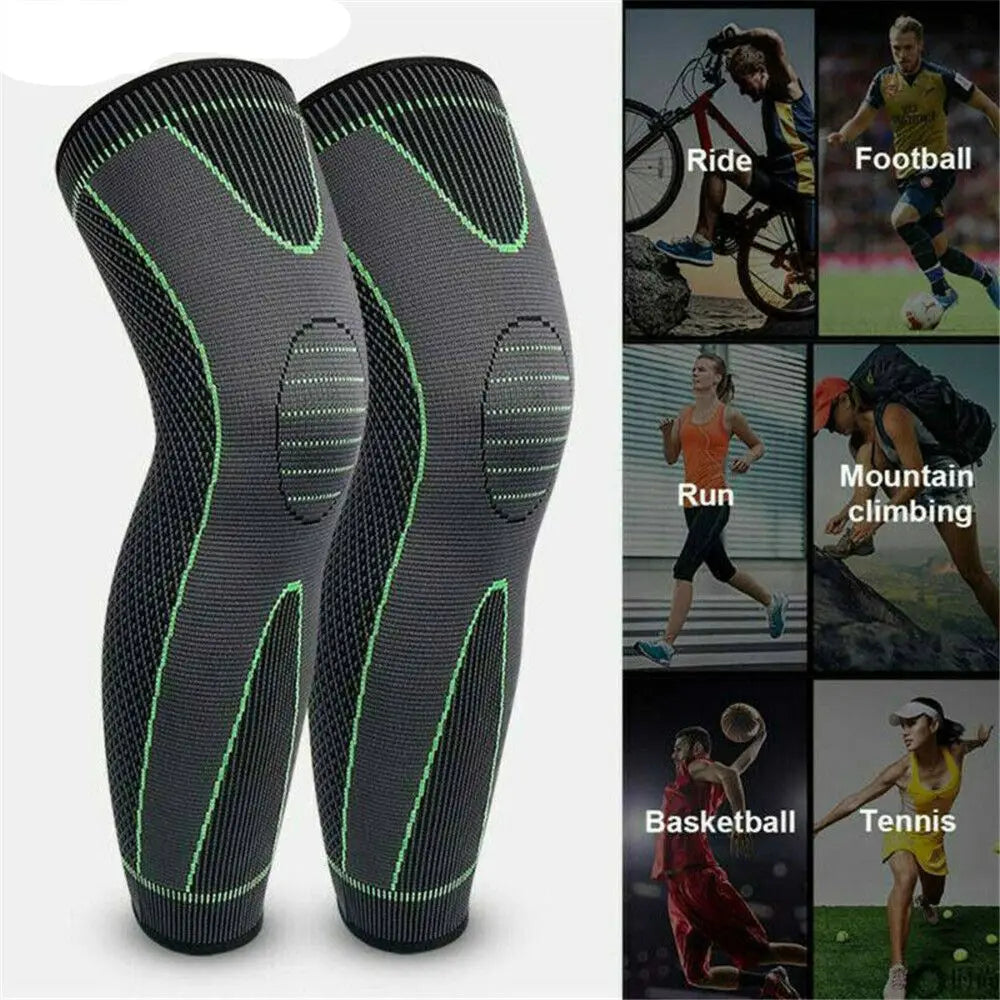 Knee Support Brace Compression Long Full Leg Pad