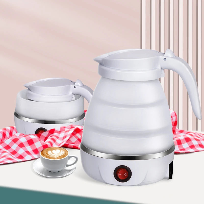Foldable Kettle for Travel, Portable Collapsible 600ML Kettle with Shut-Off
