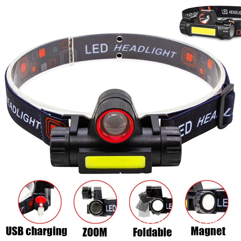 Pack of 2 – Rechargeable LED Fishing Headlamp | Camping & Outdoor Headlight