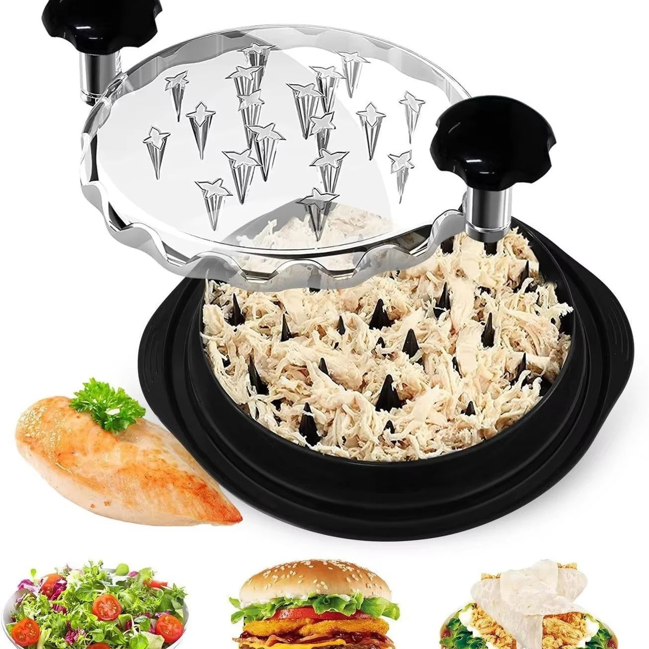 Chicken Shredder Tool with Transparent Cover