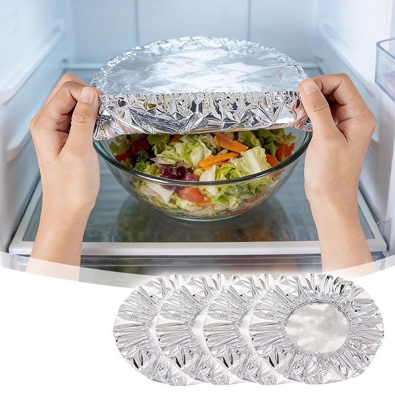 20pcs Aluminium Foil Cover Heat-Resistant Insulation Lid