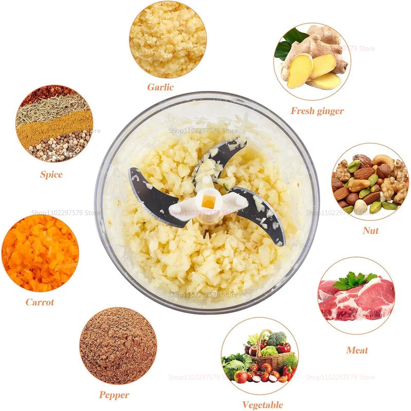 Garlic Chopper Manual Meat Grinder