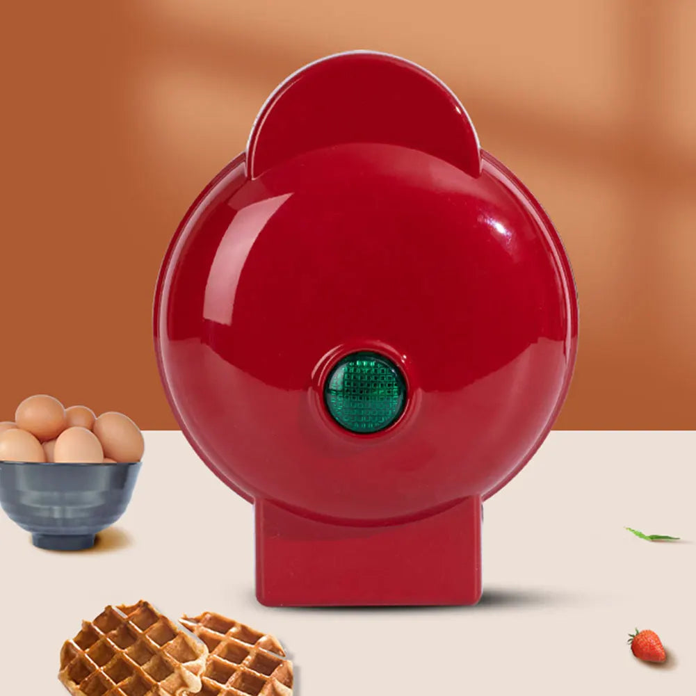Mini breakfast machine heart shape round waffle machine