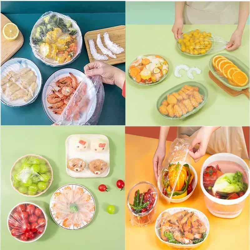 300PCS Disposable Fresh-keeping Bag Bowl Cover