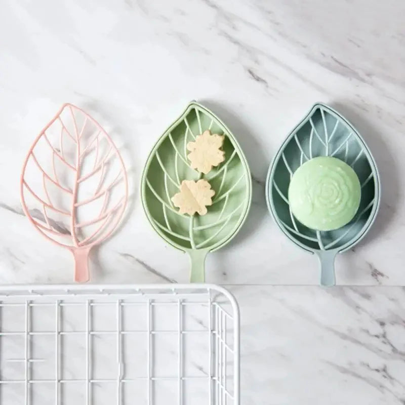 Pack of 5 – Leaf Shape Household Storage Soap Box | Draining Soap Holder