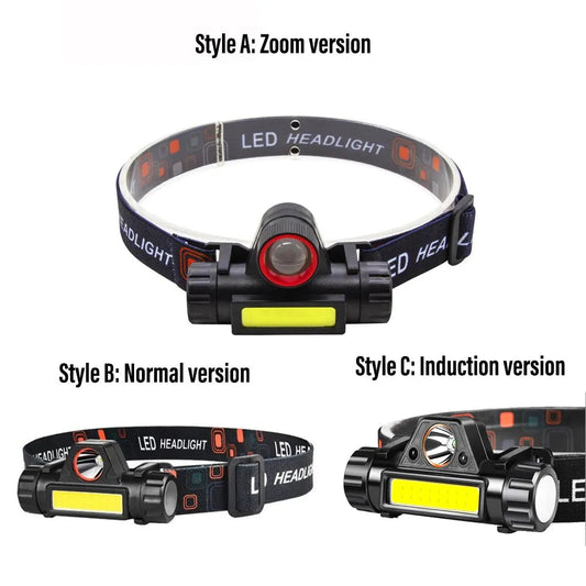 Pack of 2 – Rechargeable LED Fishing Headlamp | Camping & Outdoor Headlight