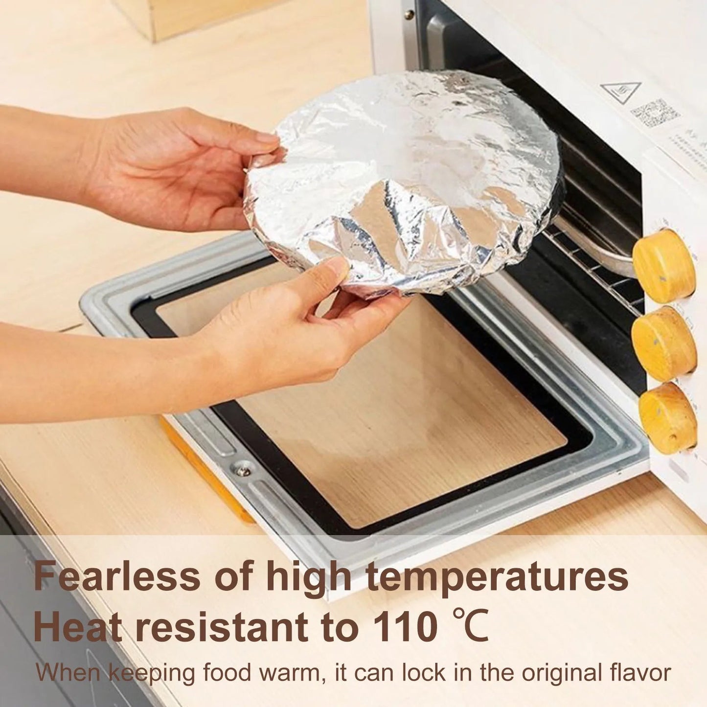20pcs Aluminium Foil Cover Heat-Resistant Insulation Lid