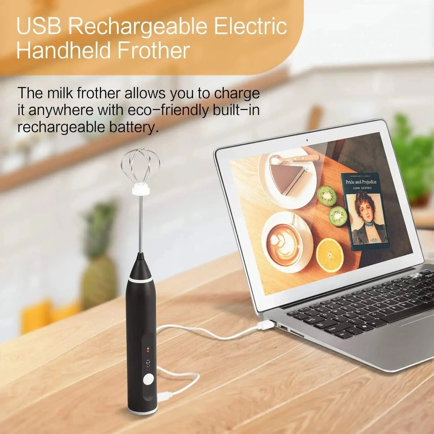 Portable USB Electric Milk Frothers Handheld Blender
