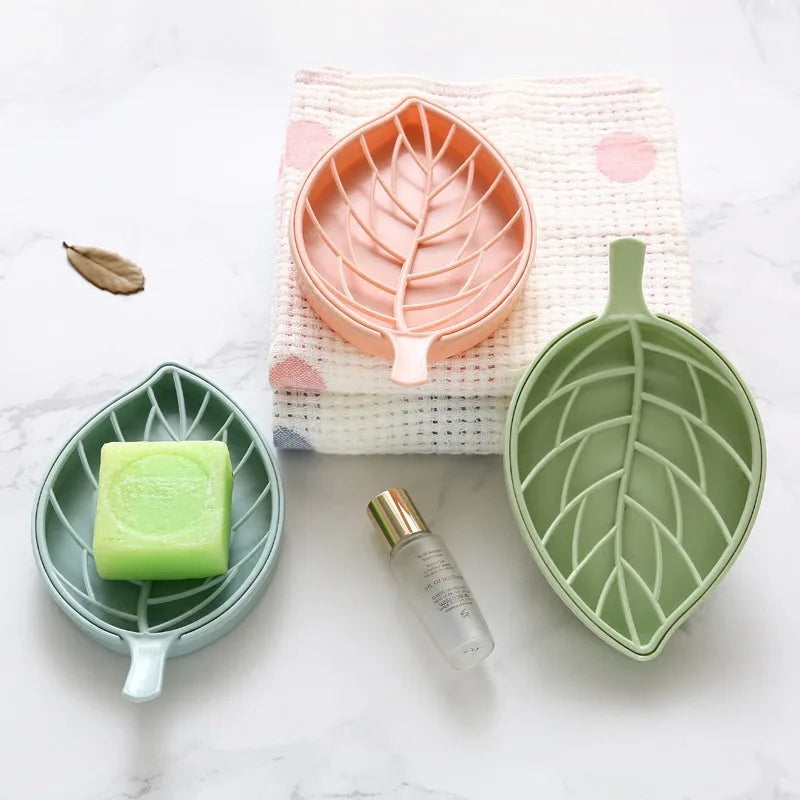 Pack of 5 – Leaf Shape Household Storage Soap Box | Draining Soap Holder