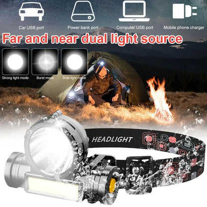 Pack of 2 – Rechargeable LED Fishing Headlamp | Camping & Outdoor Headlight
