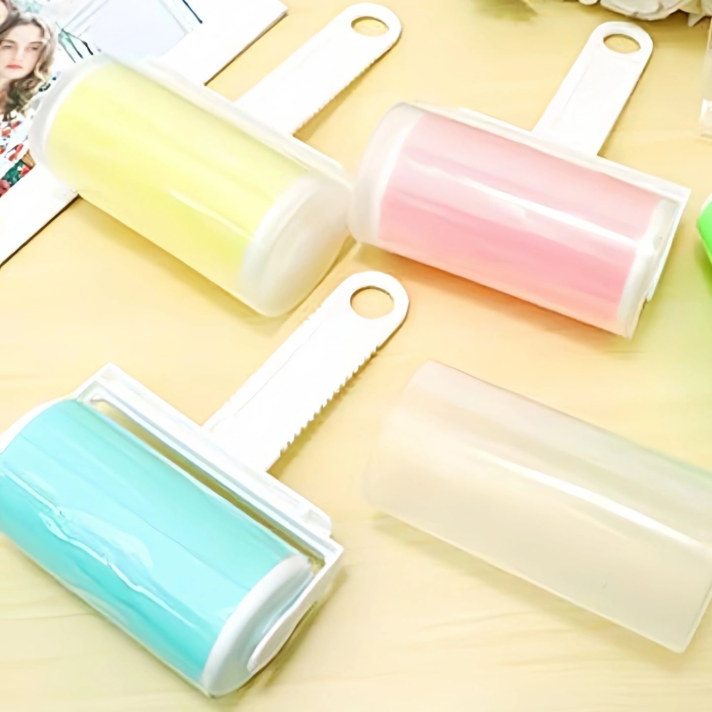 2PCS Reusable Lint Roller Washable Lint Remover for Clothes