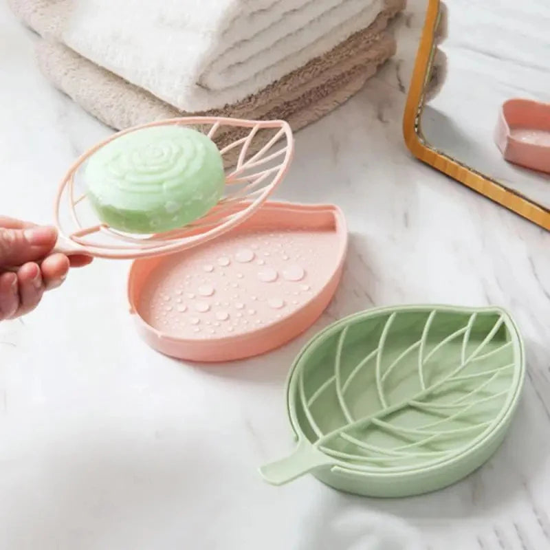 Pack of 5 – Leaf Shape Household Storage Soap Box | Draining Soap Holder