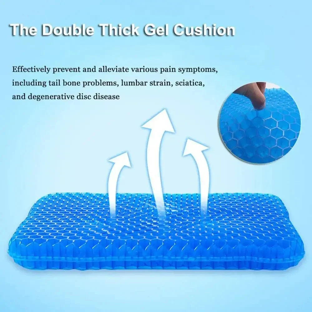 Gel Seat Cushion Breathable Honeycomb Design For Pressure Relief