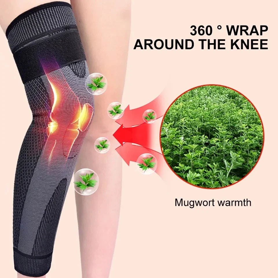 Knee Support Brace Compression Long Full Leg Pad