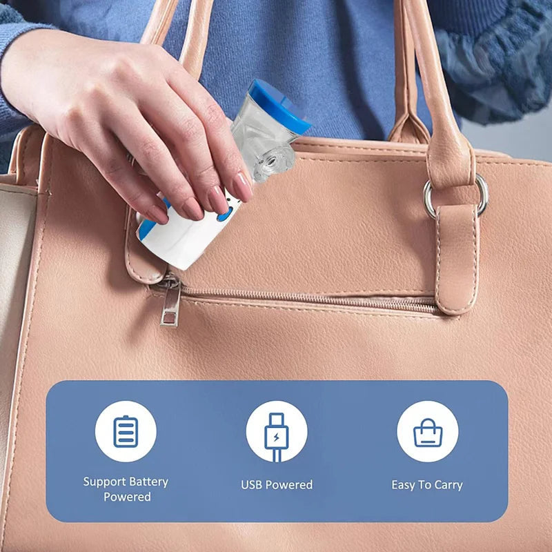 Mesh Portable Nebulizer Silent Ultrasonic Inhaler Steam Device