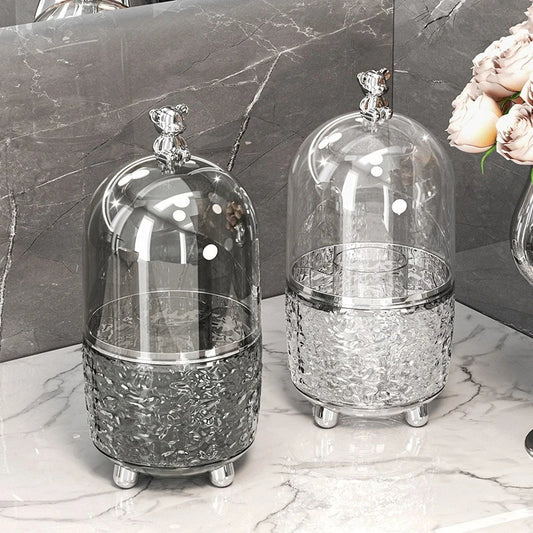 360 Rotating Makeup Brush Holder with Lid