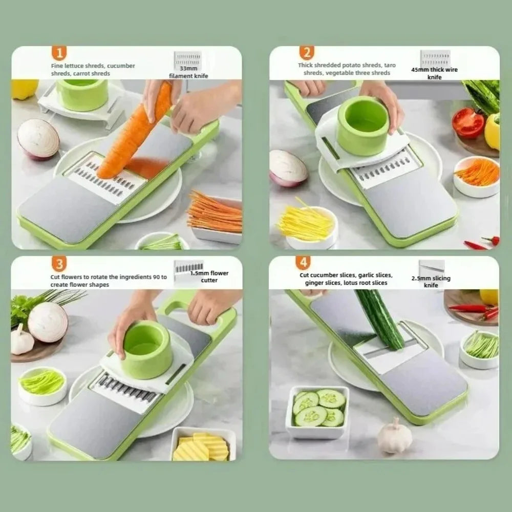 5 in 1 Vegetable Stainless Steel Cutter Food Processors Manual