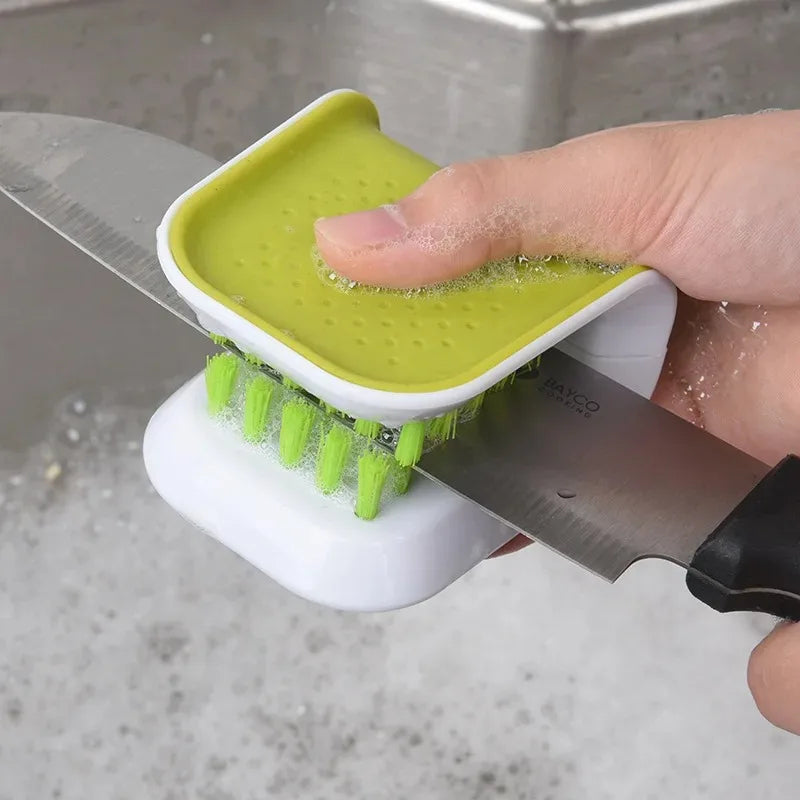 Pack of 2 Blade Brush Knife and Cutlery Kitchen Cleaner