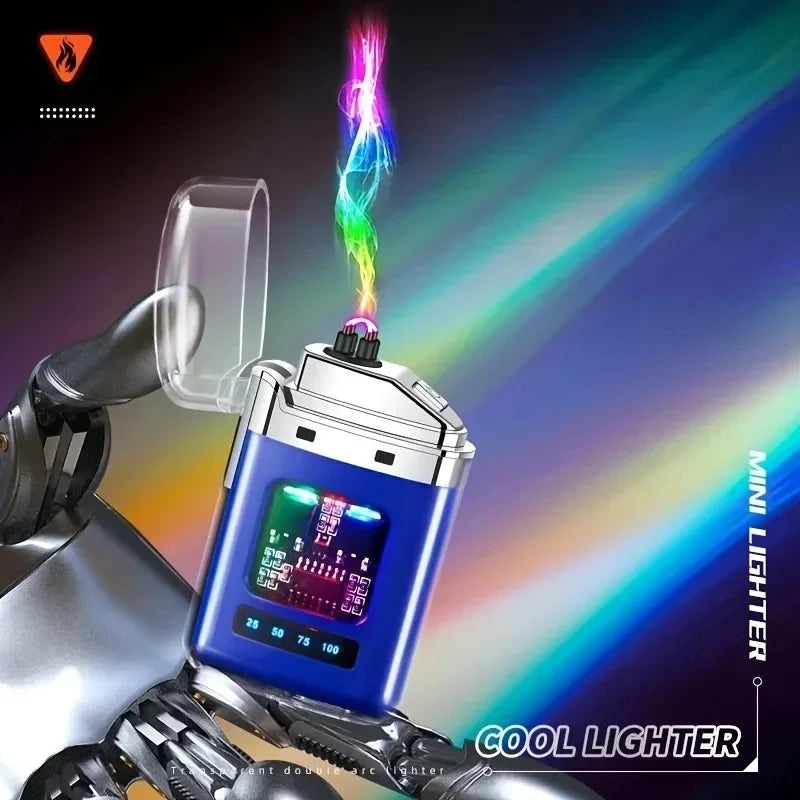 Outdoor Windproof Electric Double Arc USB Rechargeable Lighter