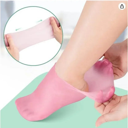 Pack of 2 – Silicone Moisturizing Foot Socks for Dry & Cracked Heels