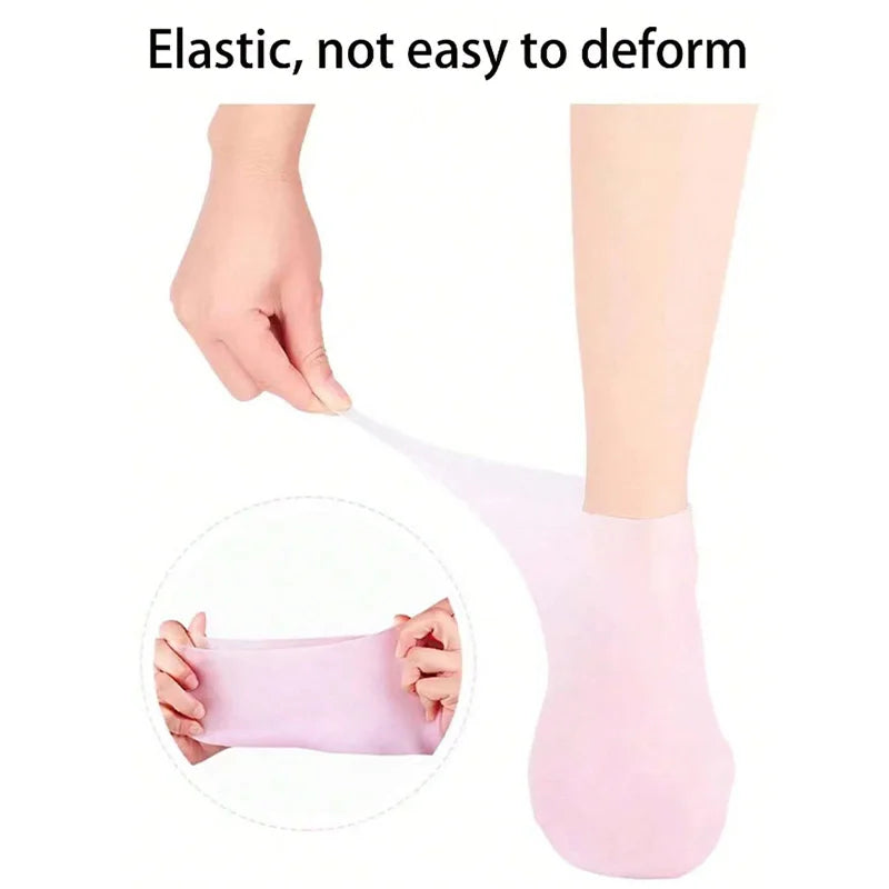 Pack of 2 – Silicone Moisturizing Foot Socks for Dry & Cracked Heels