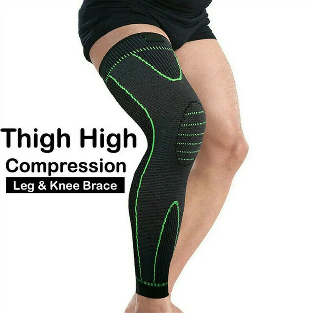 Knee Support Brace Compression Long Full Leg Pad