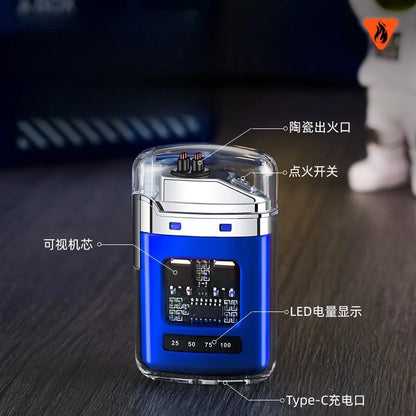 Outdoor Windproof Electric Double Arc USB Rechargeable Lighter
