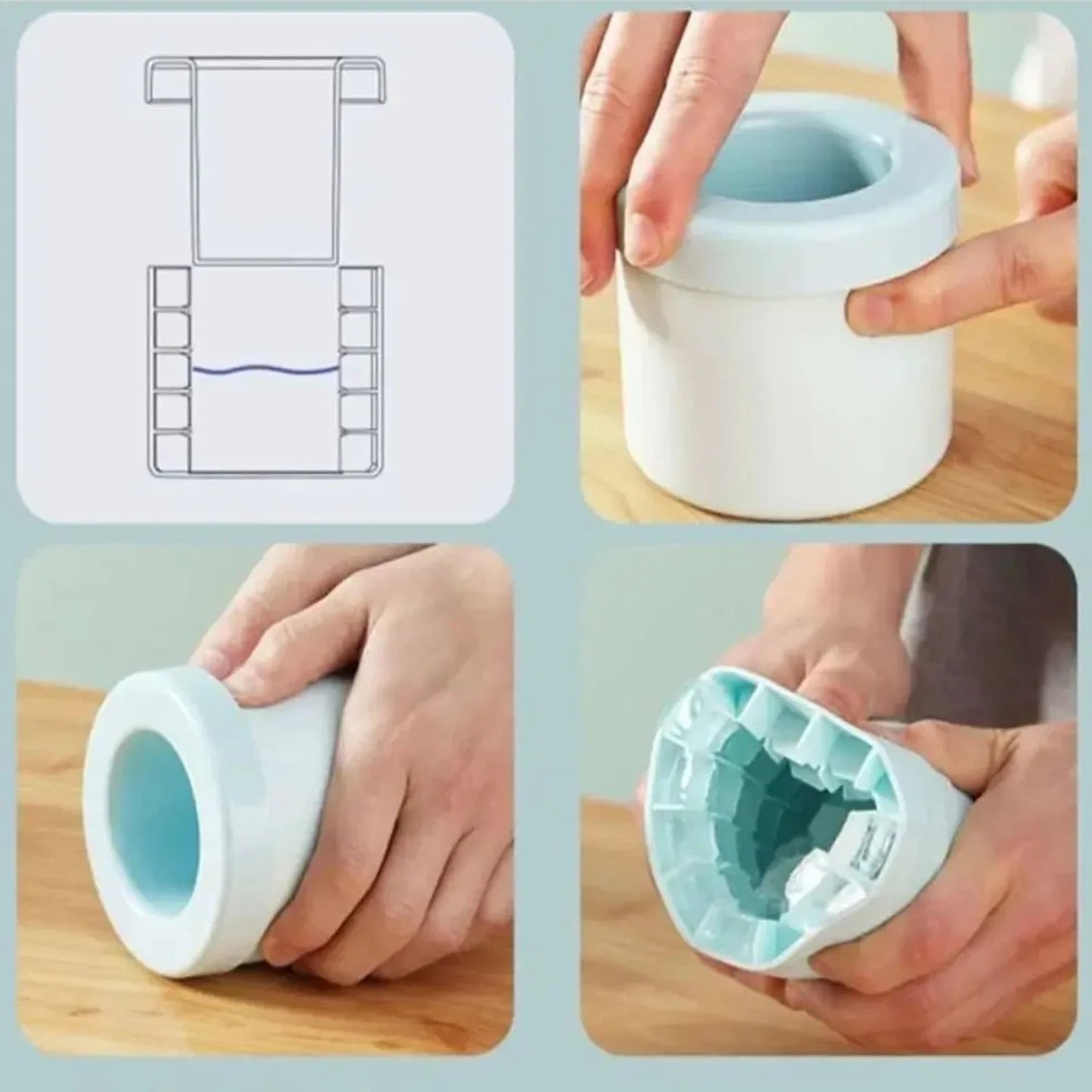 Silicone Ice Cube Making Mold