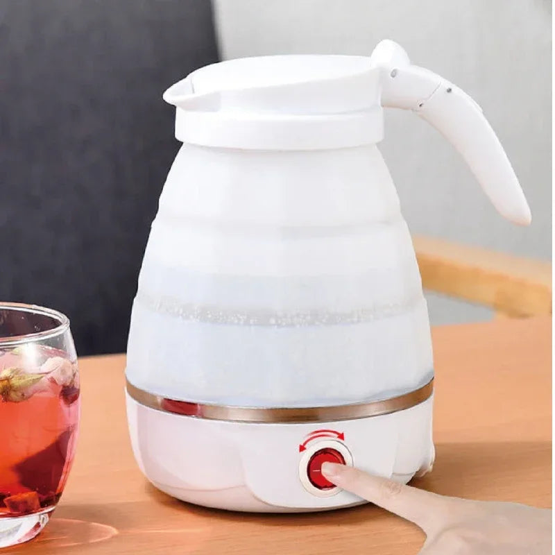 Foldable Kettle for Travel, Portable Collapsible 600ML Kettle with Shut-Off