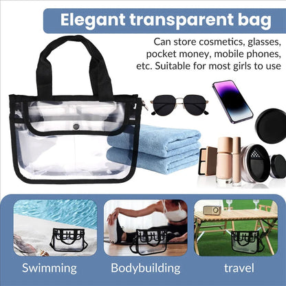 Pack of 2 – Portable Transparent Women’s Cosmetic Bags | Waterproof Travel Organizer Pouch