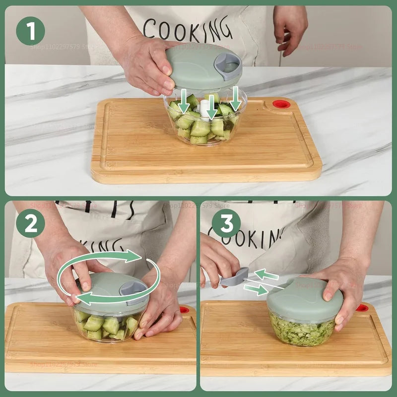 Garlic Chopper Manual Meat Grinder