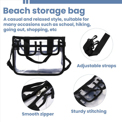 Pack of 2 – Portable Transparent Women’s Cosmetic Bags | Waterproof Travel Organizer Pouch