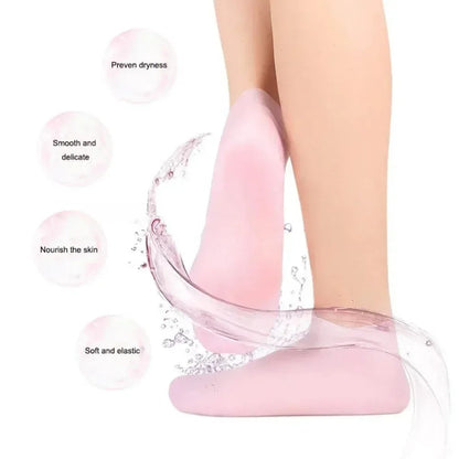 Pack of 2 – Silicone Moisturizing Foot Socks for Dry & Cracked Heels