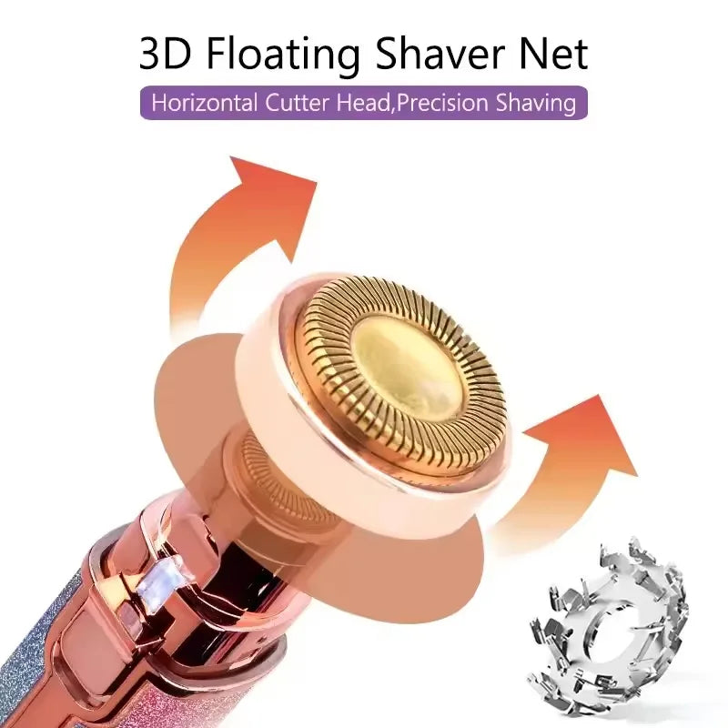 2 IN 1 Facial Hair Remover for Women Built-in LED Light