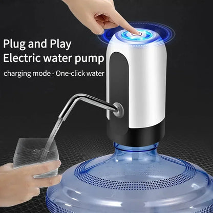 USB Rechargeable Water Bottle Pump 5 Gallon Water Bottle Dispenser