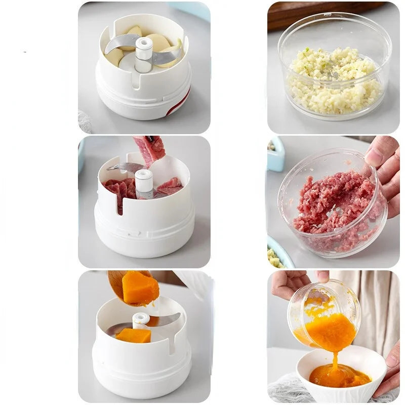 Mini Food Garlic Vegetable Grinder Chopper Mincer Crusher
