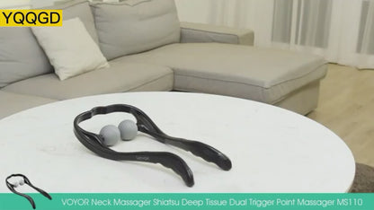 Handheld Neck Massager Roller with 2 Ball