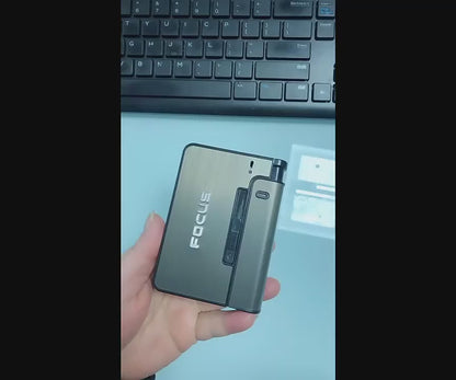 Cigarette Box with Replaceable Detachable Lighter