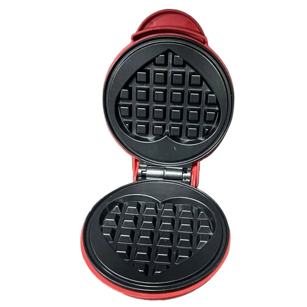 Mini breakfast machine heart shape round waffle machine